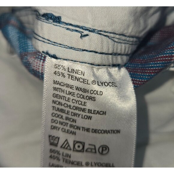 Tommy Bahama Mens Plaid Linen Blend Shorts 32 - Picture 5 of 8